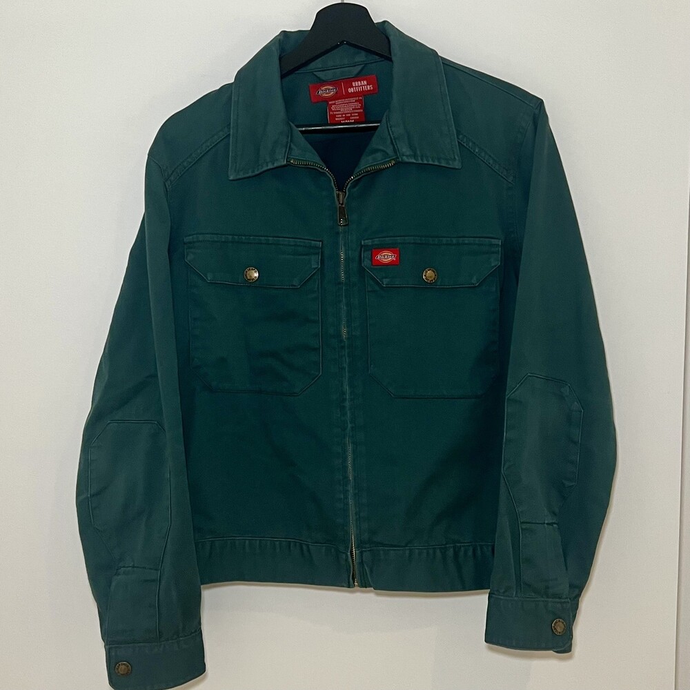 Dickies x Urban Outfitters Women’s Medium Zip Jacket Green Gas Mechanic Utility
